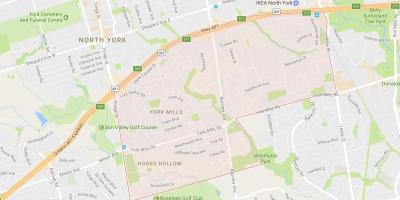 Kort York Mills-kvarter Toronto